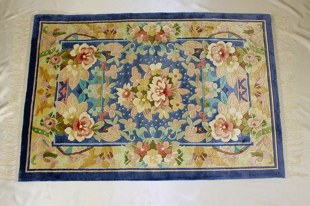 中国シルク段通 61×93cm
