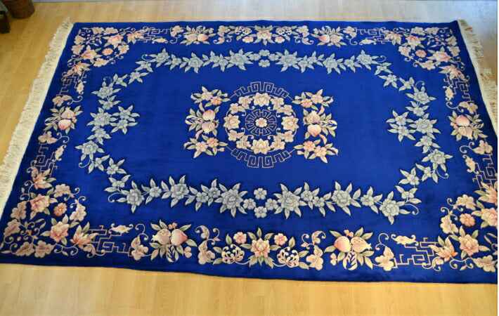 じゅうたん【送料無料】訳あり マット 絨毯 ラグ ウール100% 緞通 中国 アウトレット 182cm×273cm 120緞 青島緞通