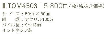 【送料無料】玄関マット/玄関マット 室内/玄関マット 洗える/玄関マット 抗菌防臭/玄関マット 滑り止め加工/50×80cm/TOM4503